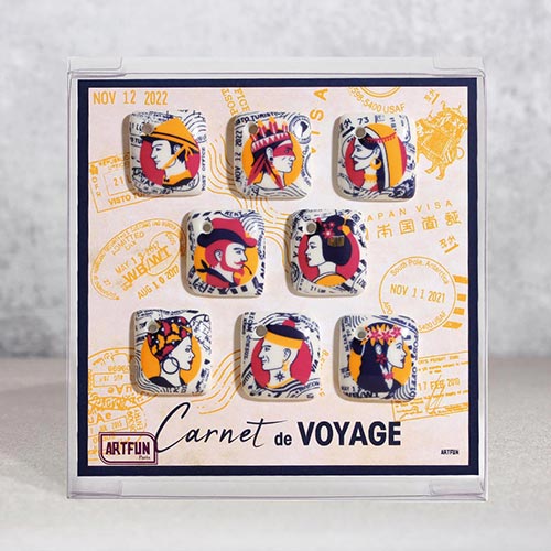 Carnet de Voyage - Le Coffret de 8 Fèves 