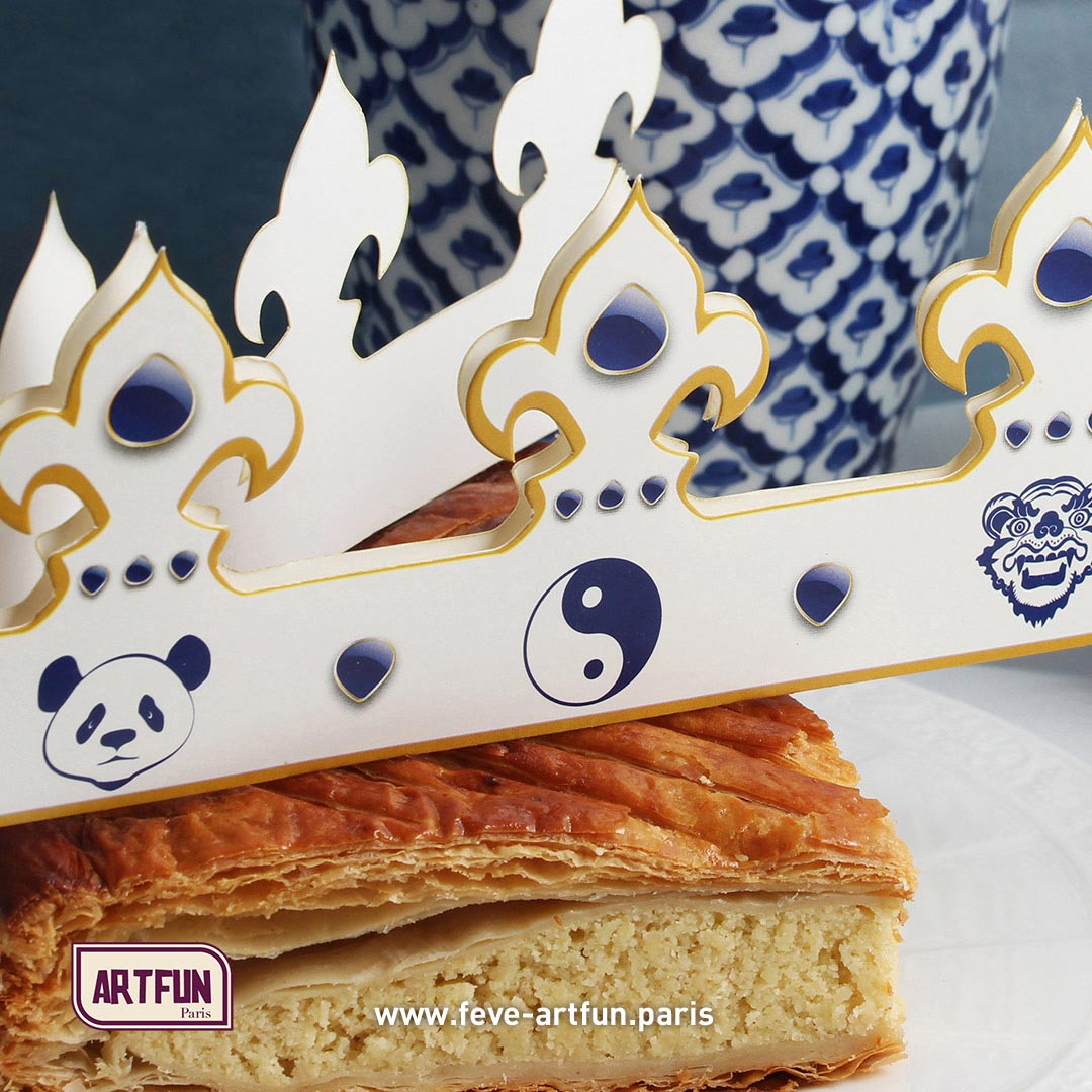 ArtFun Lot 1000 FEVES Collection Bleu Ming - Feve Galette des Rois  Epiphanie Premium - Bijou Feve Porcelaine