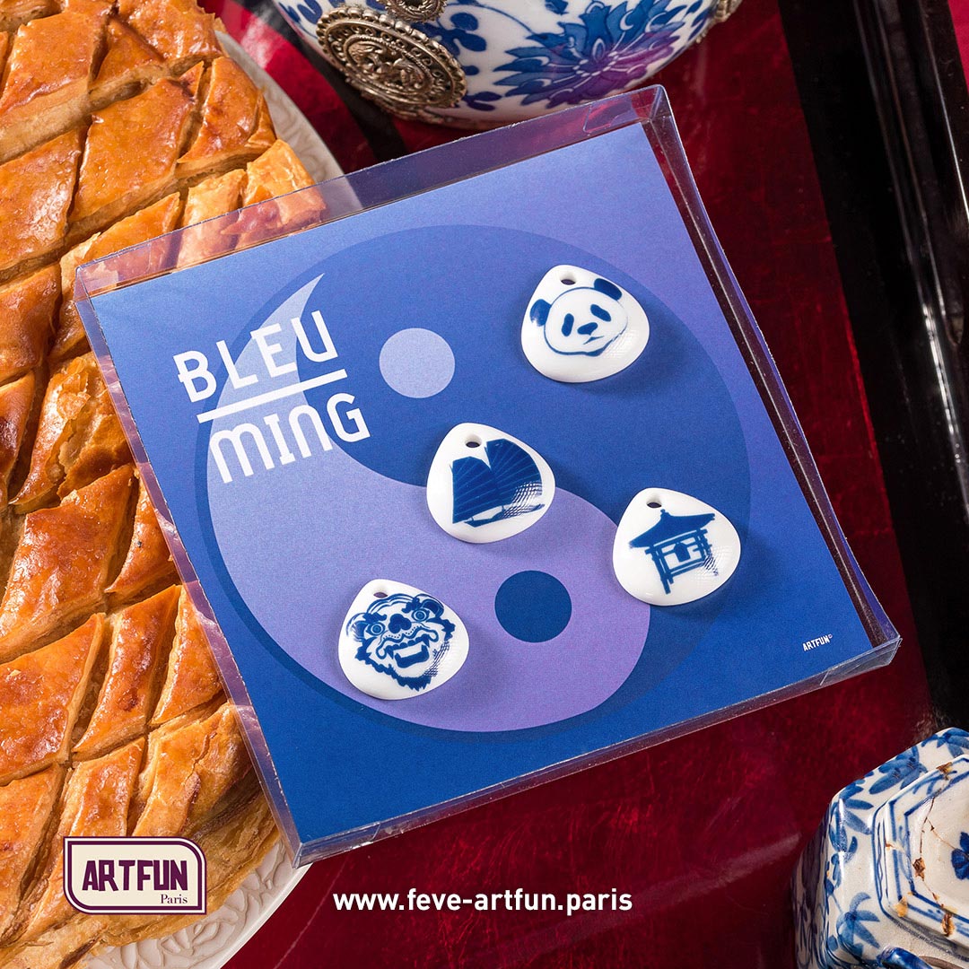 Bleu Ming - Le Coffret de 4 Fèves