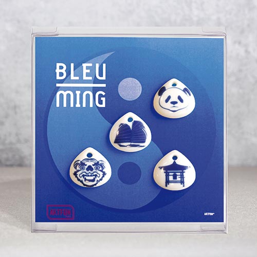 Bleu Ming - Le Coffret de 4 Fèves