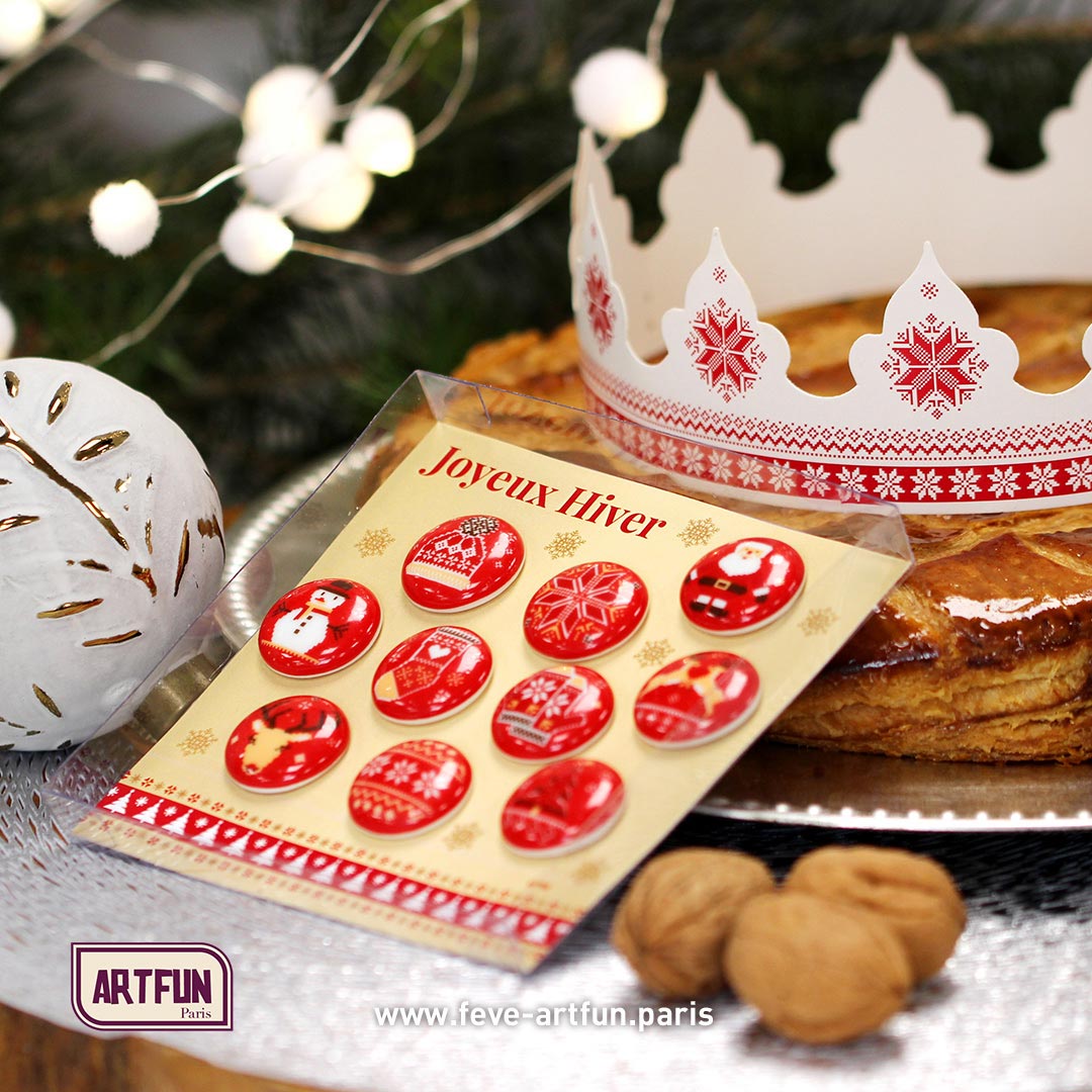 Coffret de Fèves en porcelaine Cristaux d'Hiver by ArtFun