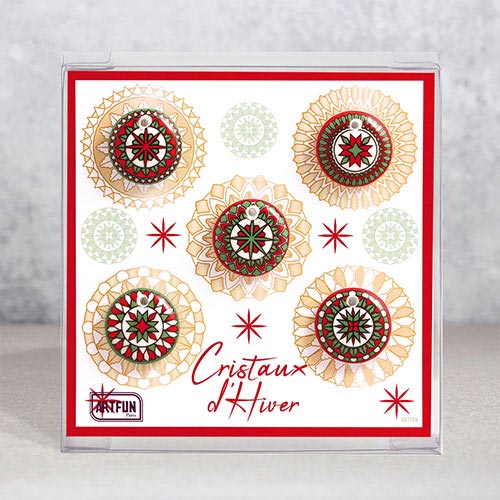 Coffret de Fèves en porcelaine Cristaux d'Hiver by ArtFun