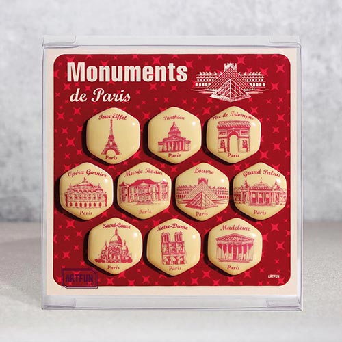 Les Monuments de Paris - Le Coffret de 10 Fèves 