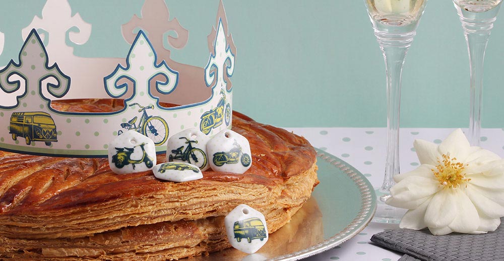 Lot de 4 galettes des Rois frangipane individuelles artisanales (1 fève+1  couronne) - L'Atelier Canourguais