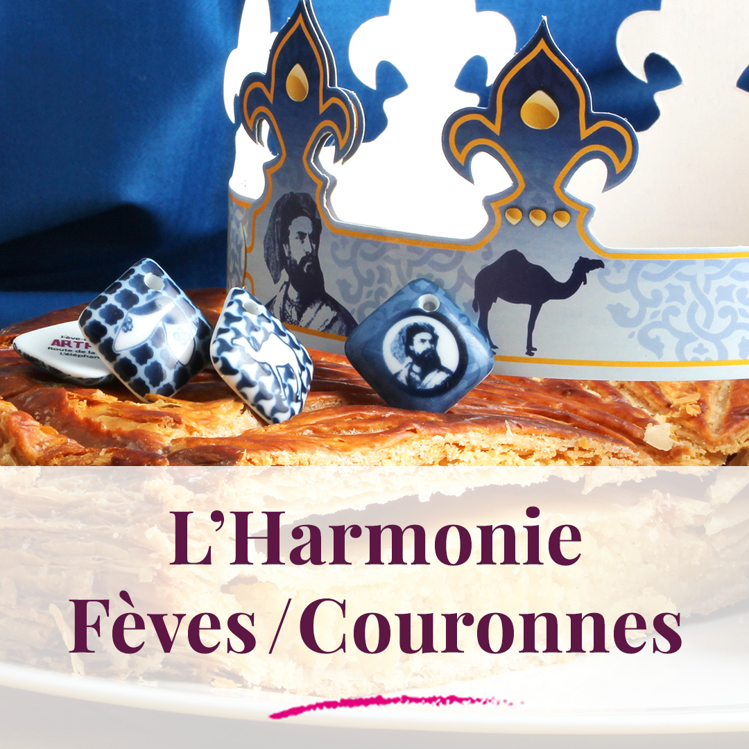 Feves en porcelaine – Fève galette des rois Marco Polo – Feves et Couronne  en harmonie